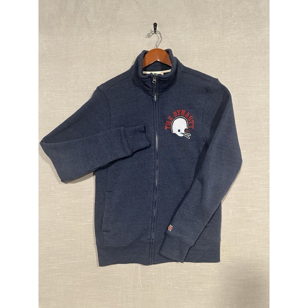 HOMAGE New England Patriots Dynasty Full Zip Up Sweater Jacket USA Small Grey